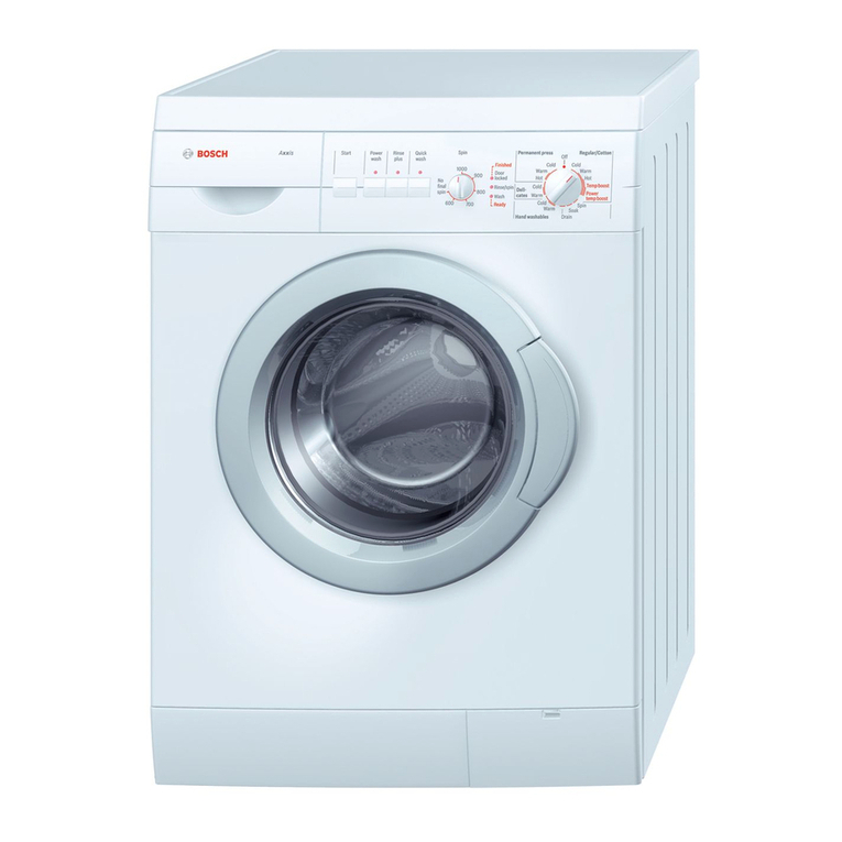 Bosch WFL2090UC - Axxis Series 24" High Efficiency... Operating and installation instructions