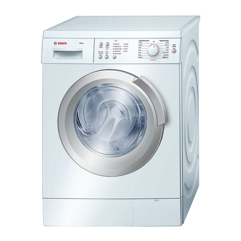 Bosch WAS20160UC - Axxis Series Front Load Washer User manual