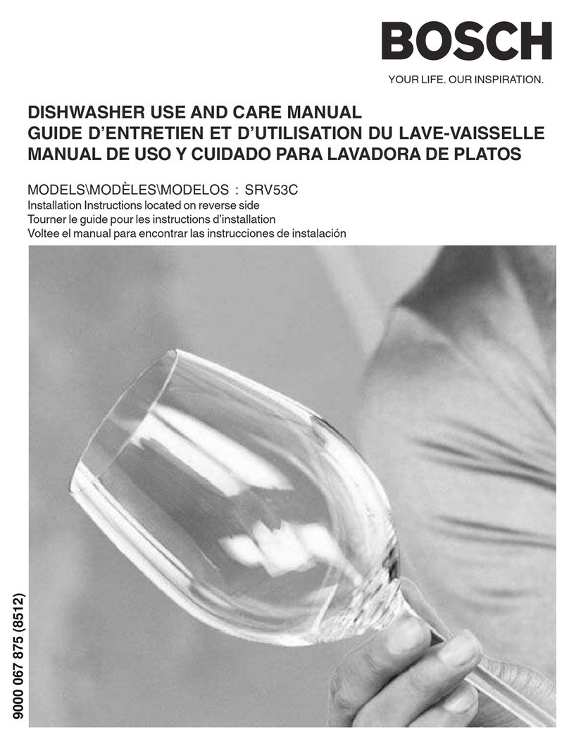 Bosch SRV53C13UC use and care manual