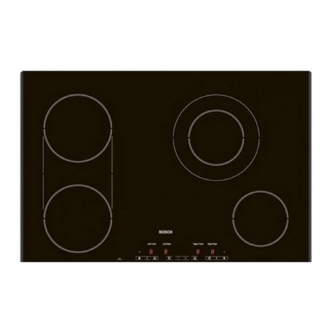Bosch NET7552UC - 30" Smoothtop Electric Cooktop use and care manual