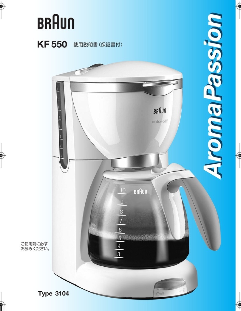 Braun CafeHouse  Pure KF550 user guide