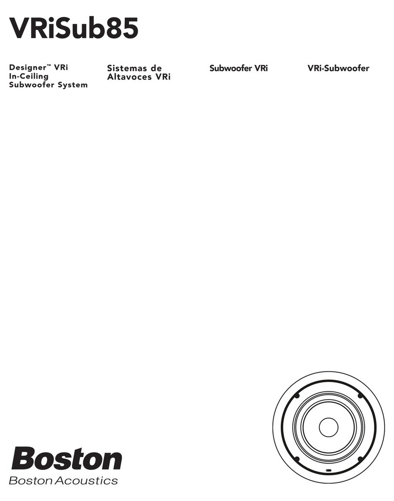 Boston Acoustics Designer VRiSub85 user guide