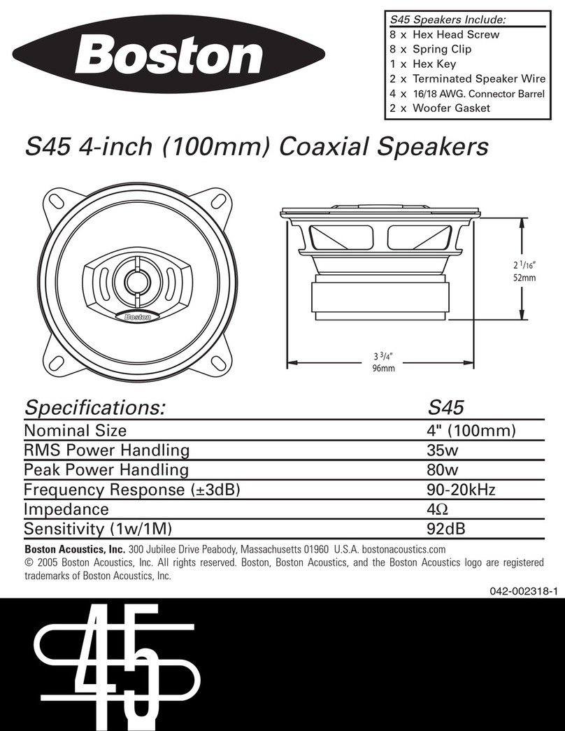 Boston Acoustics S45 Specifications