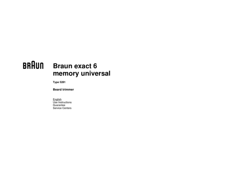 Braun EXACT6-memory uni use instructions