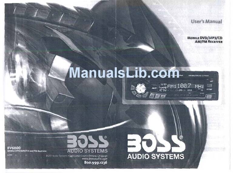 Boss Audio Systems BV6000 User manual