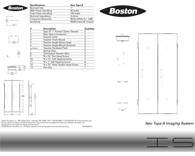 Boston Acoustics Neo Type-S Specifications