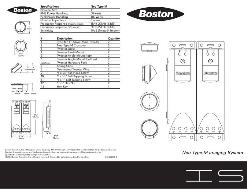 Boston Acoustics Neo Type- M User manual