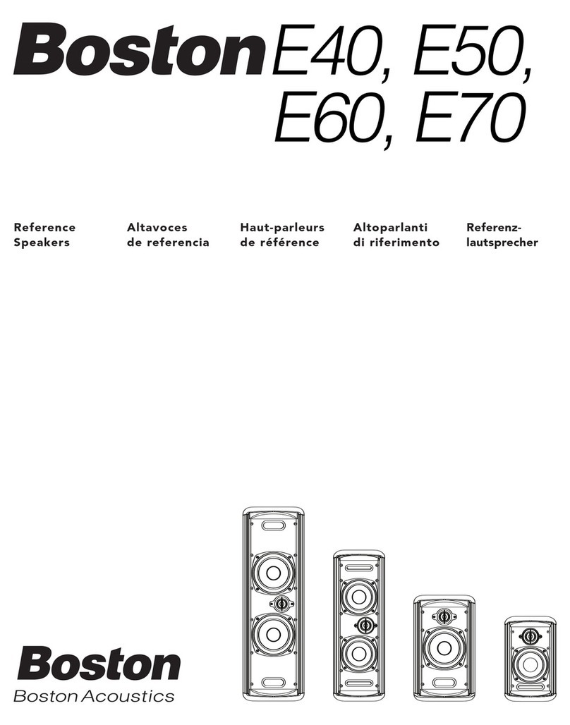 Boston Acoustics E40 installation instructions