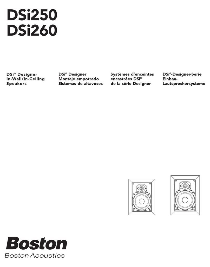 Boston Acoustics DSi250 installation instructions