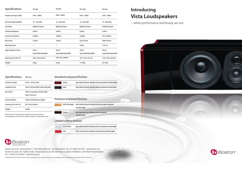 Boston Acoustics VS 260 User manual