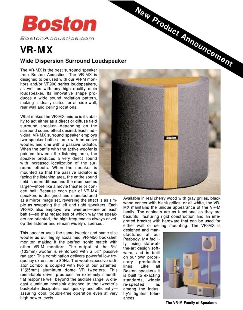 Boston Acoustics VR-MX User manual