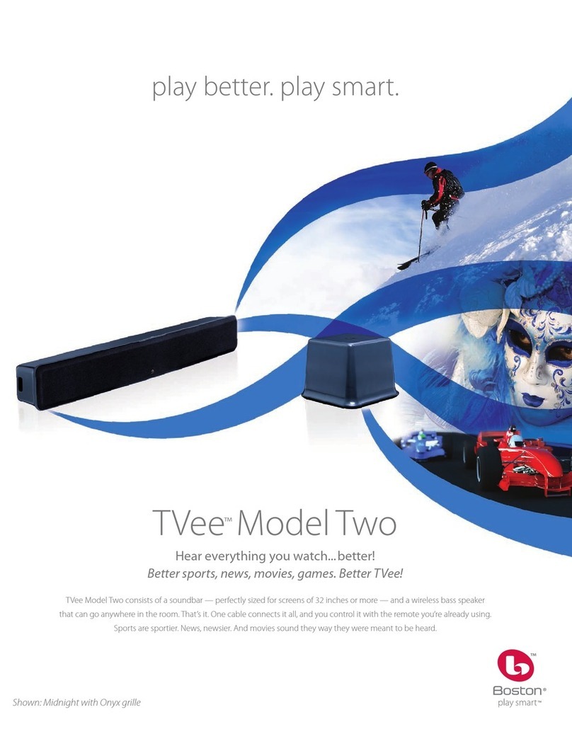 Boston Acoustics TVee One Specifications