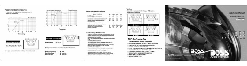Boss Audio Systems BLX10DVC installation manual