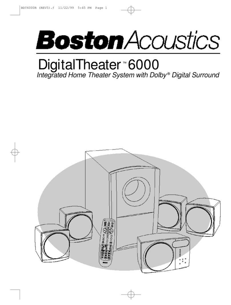 Boston Acoustics DT6000 user guide