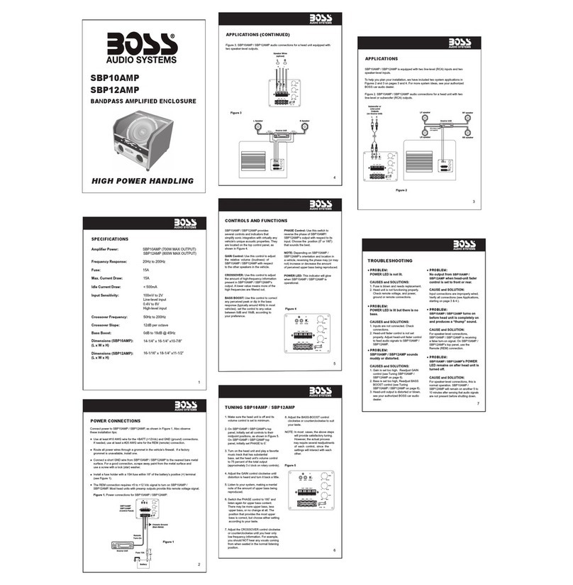 Boss Audio Systems SBP10 User manual