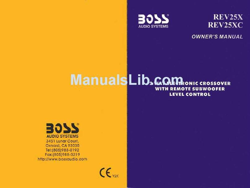 Boss Audio Systems REV25X owner's manual
