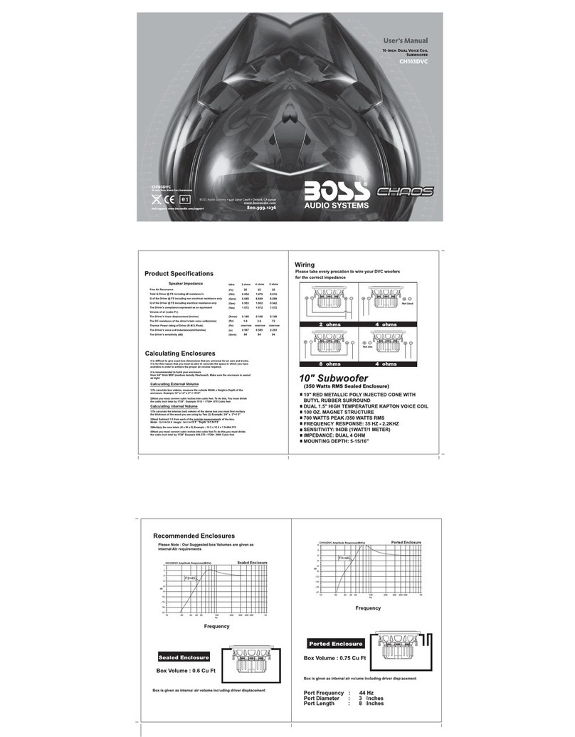 Boss Audio Systems CH103 user manual