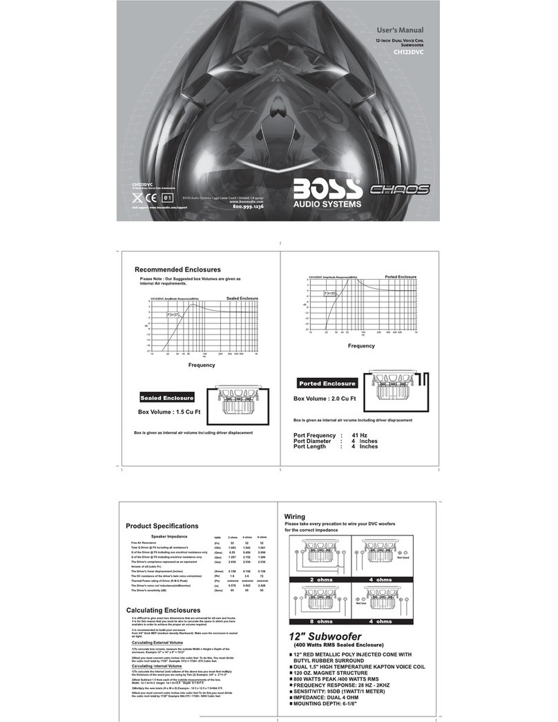 Boss Audio Systems CH123 User manual