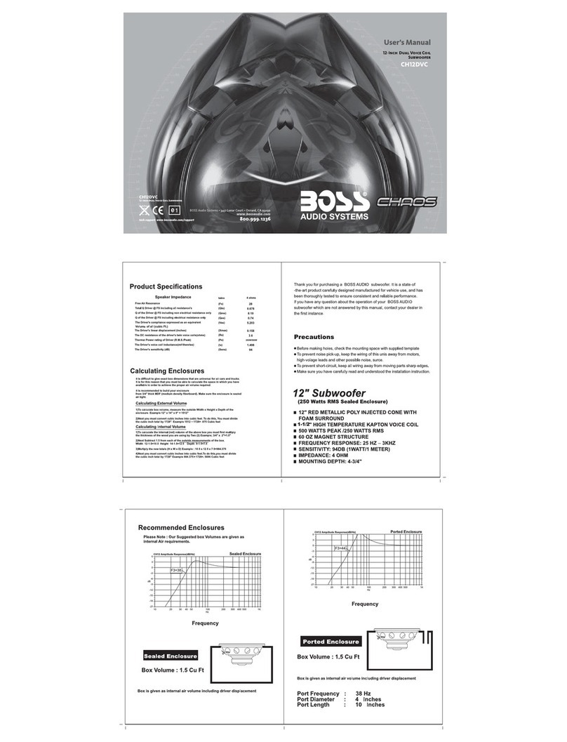 Boss Audio Systems CH12 User manual Boss Audio Systems CH12 User manual