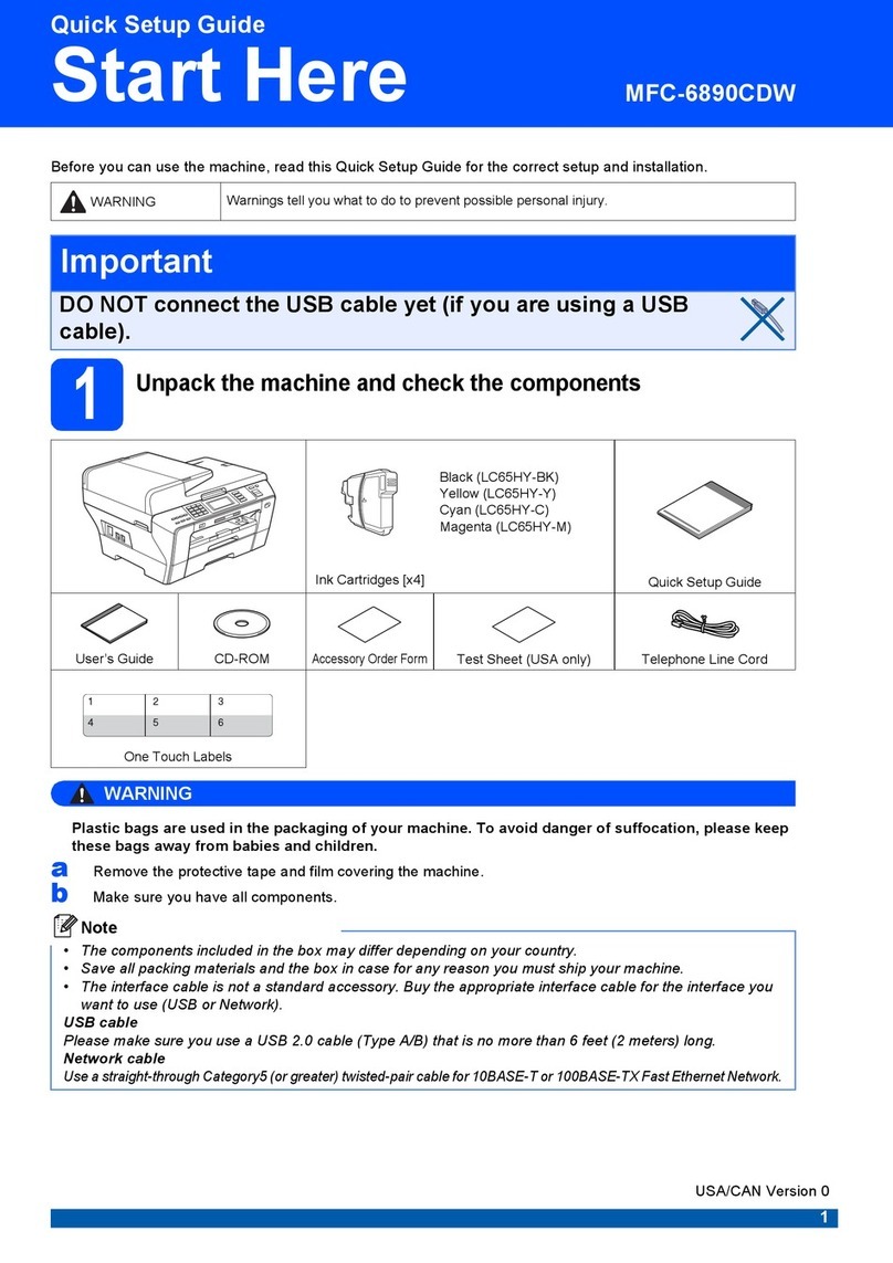 Brother MFC-6890CDW - Color Inkjet - All-in-One User manual Brother MFC-6890CDW - Color Inkjet - All-in-One User manual