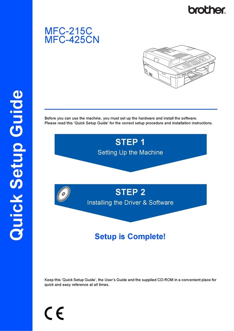 Brother MFC-215C Quick setup guide