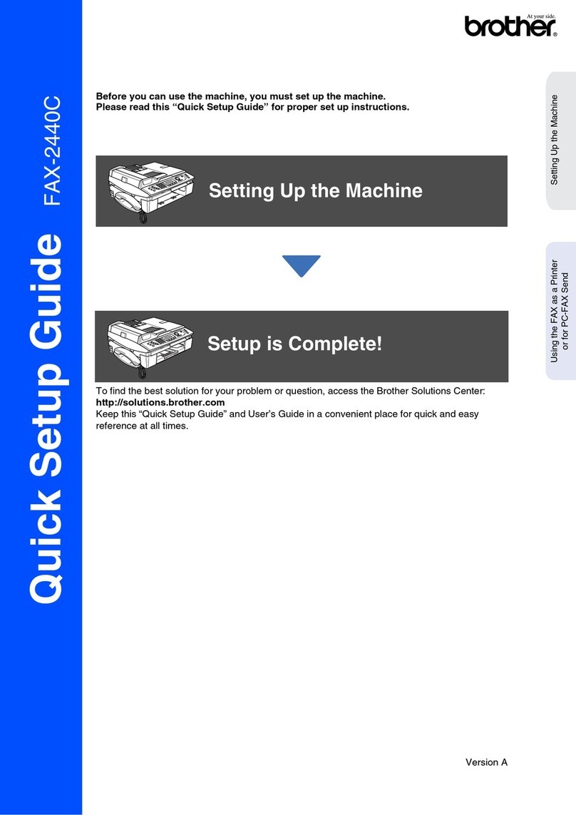 Brother FAX-2440C Quick setup guide