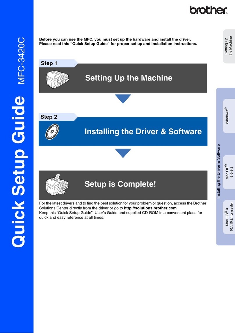 Brother MFC 3420C - Color Inkjet - All-in-One Quick setup guide