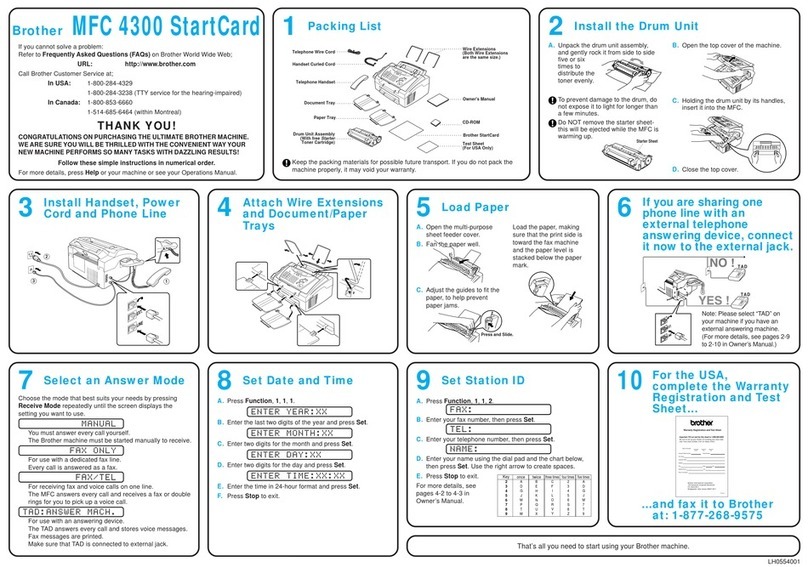 Brother MFC 4300 User manual