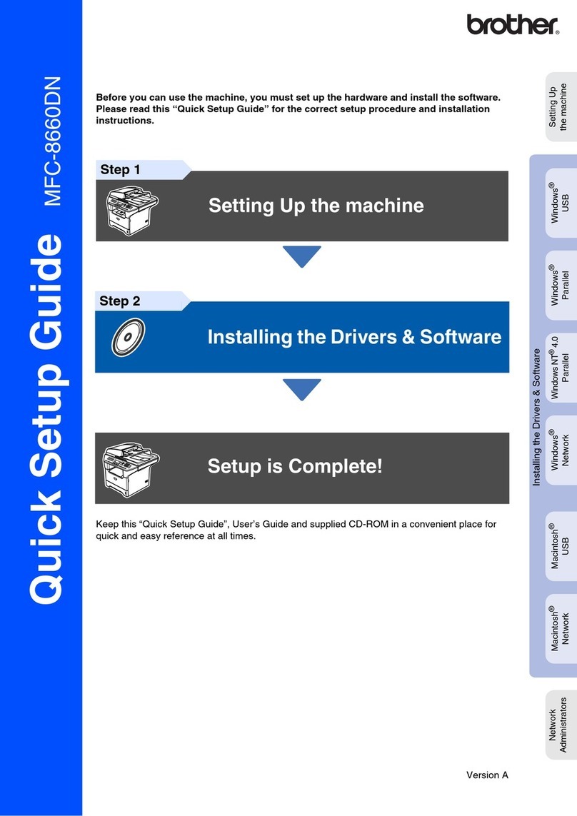 Brother MFC-8660DN Quick setup guide Brother MFC-8660DN Quick setup guide