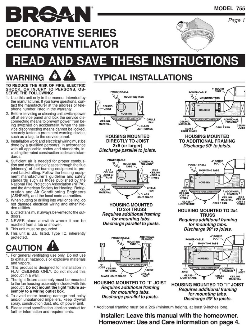 NuTone 755 User manual