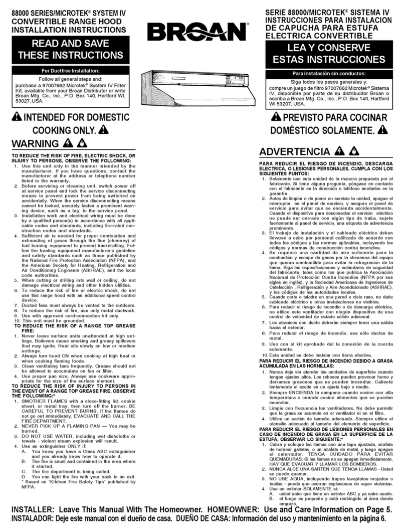 NuTone 883001 User manual