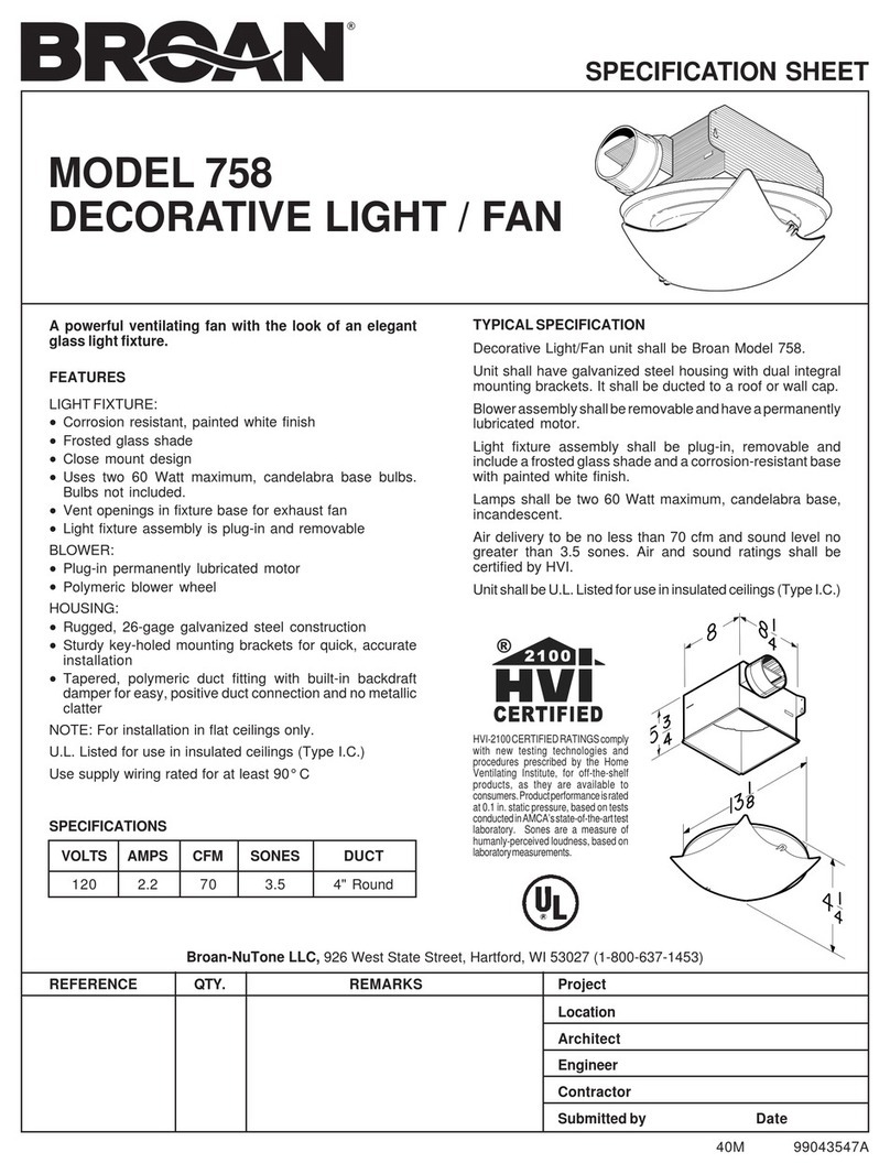 NuTone 758 User manual