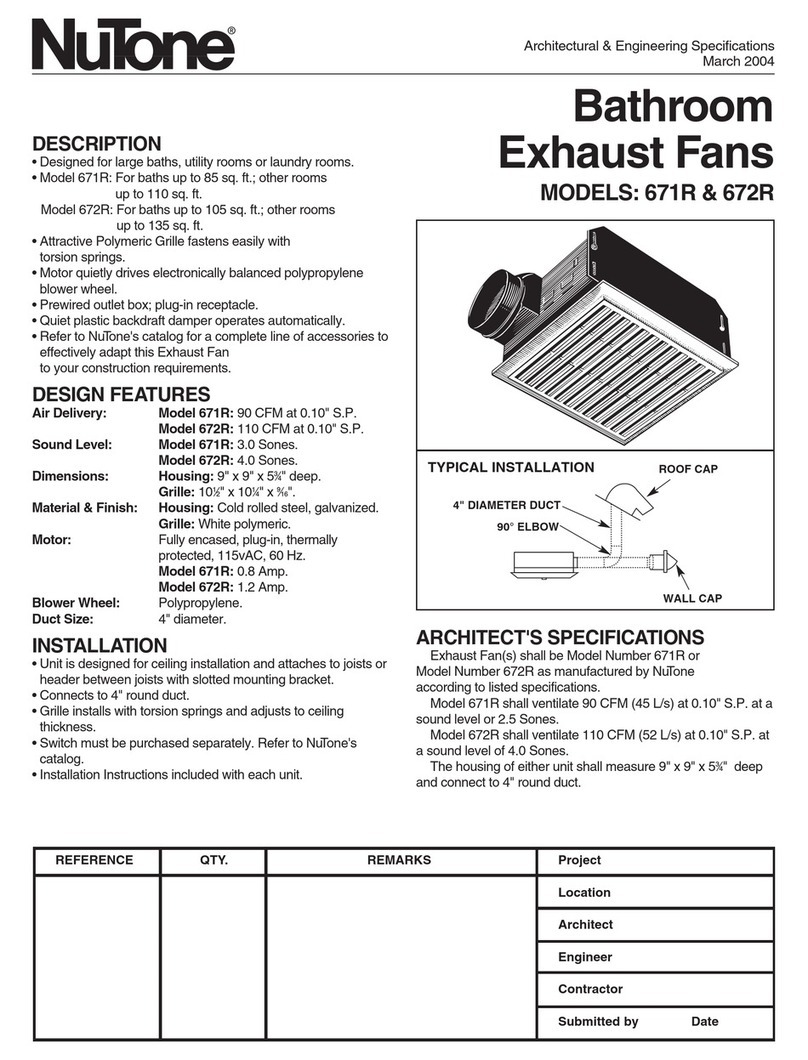 NuTone 671R User manual