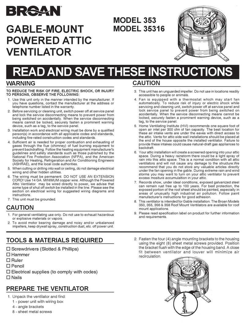 NuTone 353 User manual