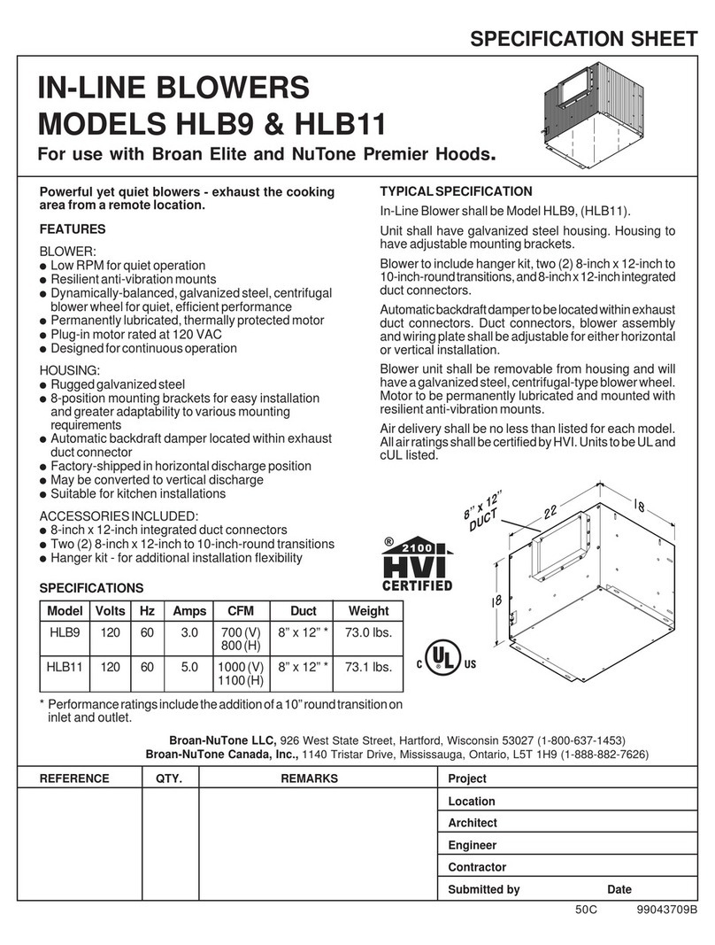 NuTone HLB11 User manual