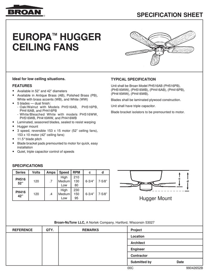 NuTone PH416 User manual