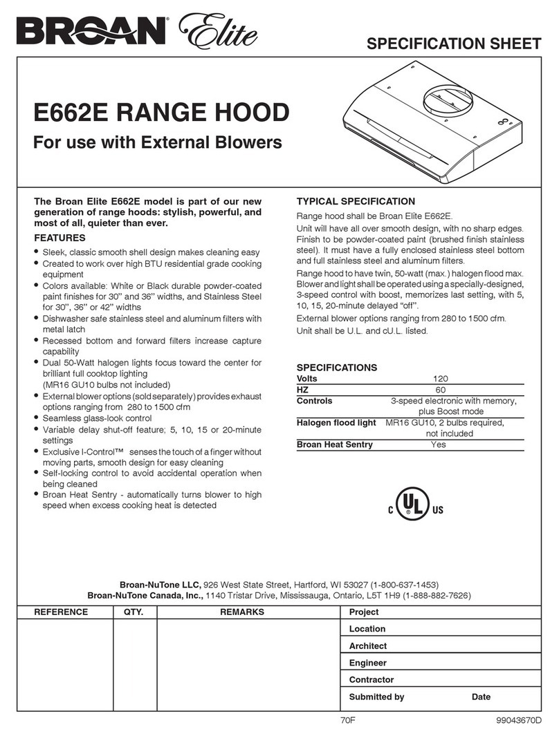 NuTone E662E User manual