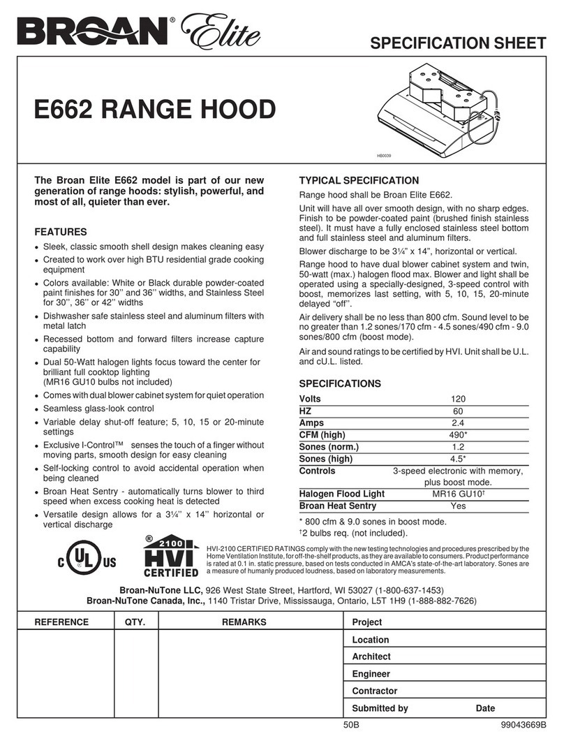 NuTone E662 User manual