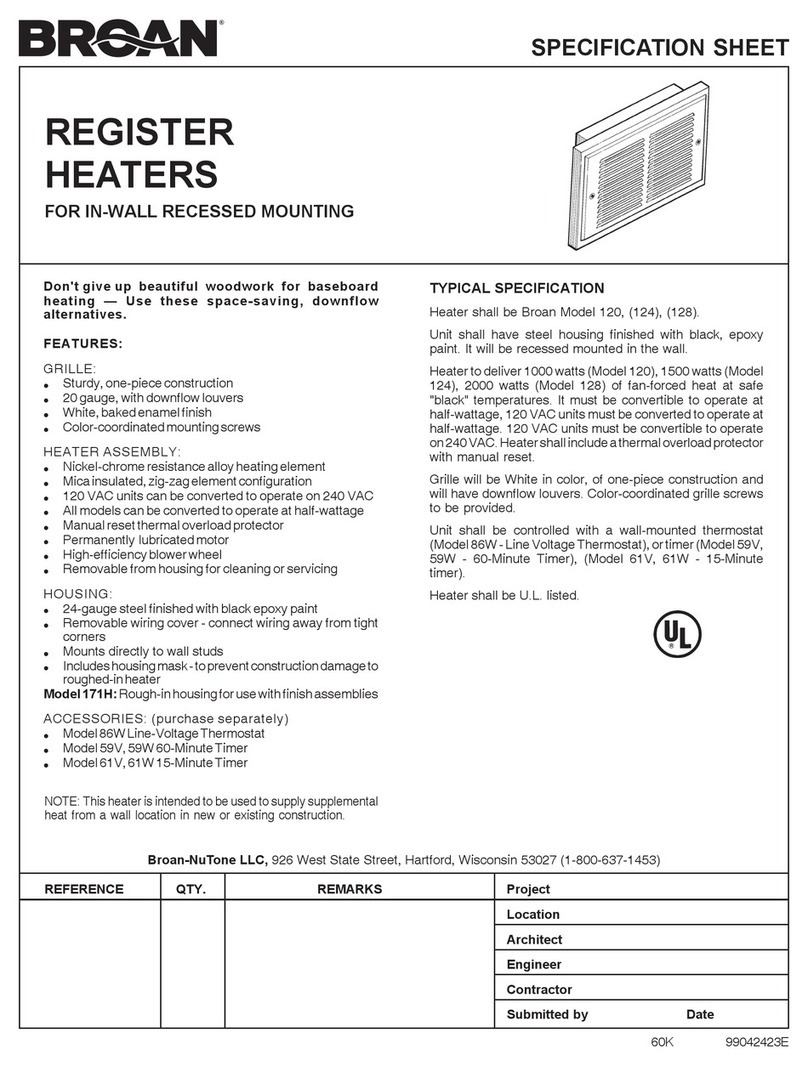 NuTone 120 User manual