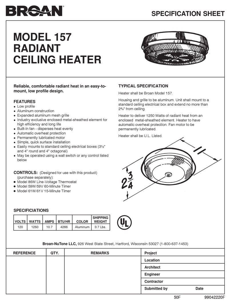 NuTone 157 User manual