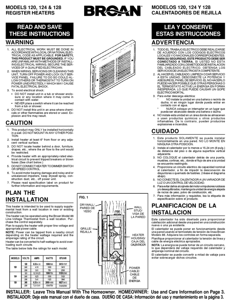 NuTone 120 User manual