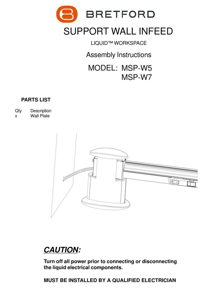 Bretford MSP-W5 Assembly instructions