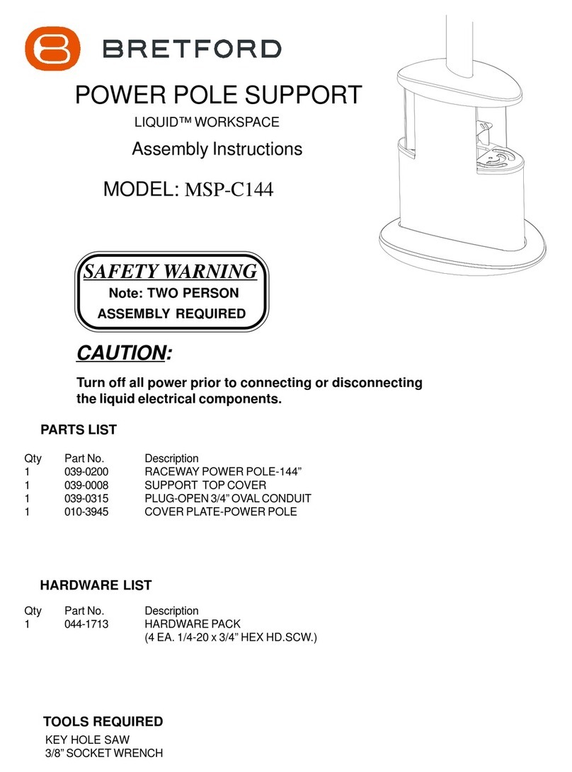 Bretford MSP-C144 Assembly instructions