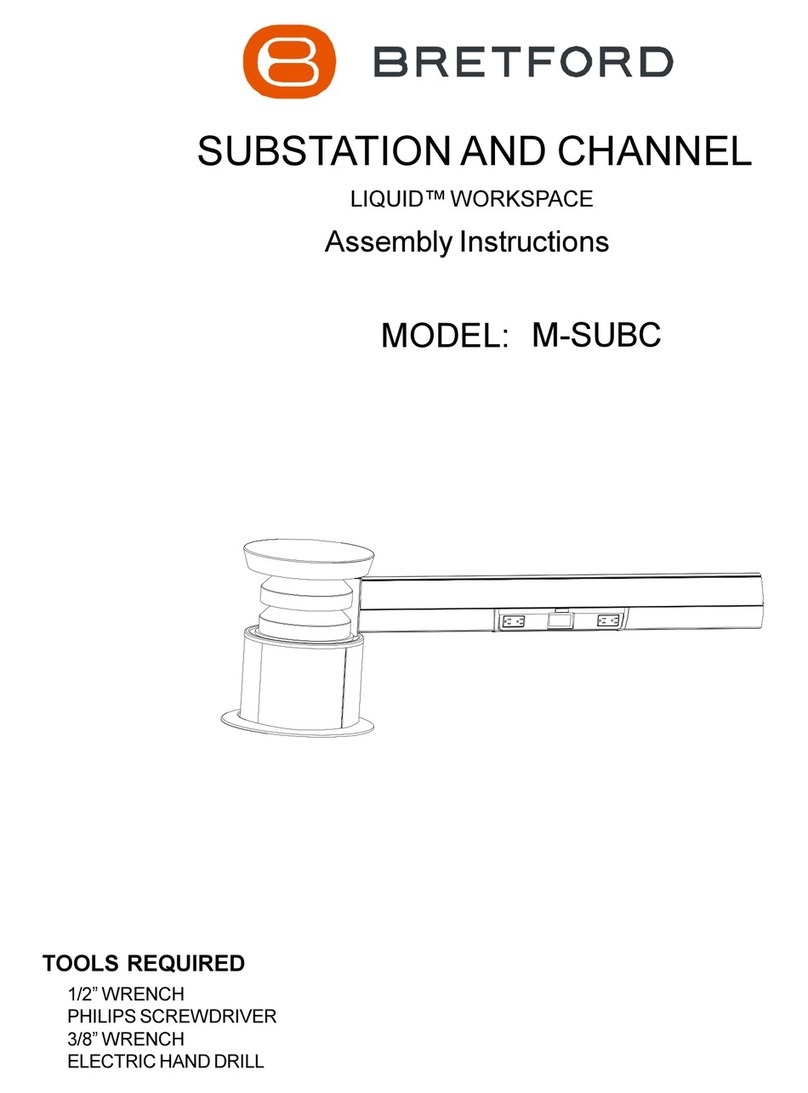 Bretford M-SUBC Assembly instructions