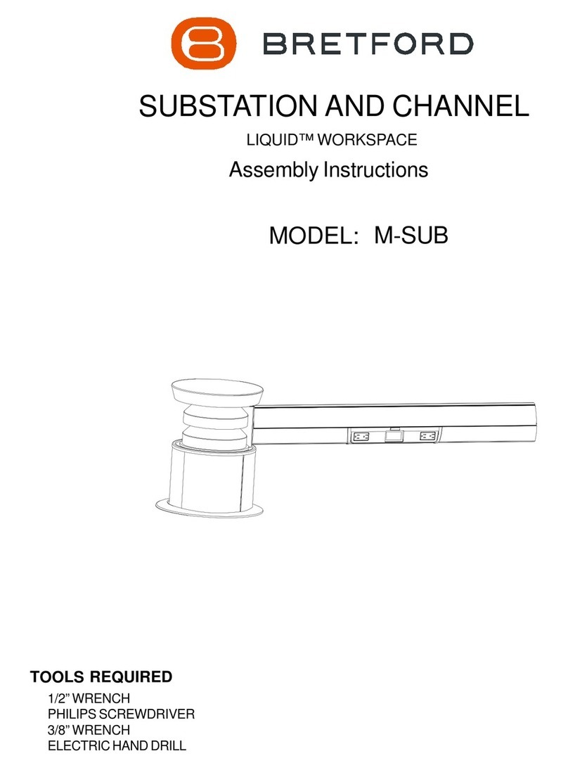 Bretford M-SUB Assembly instructions