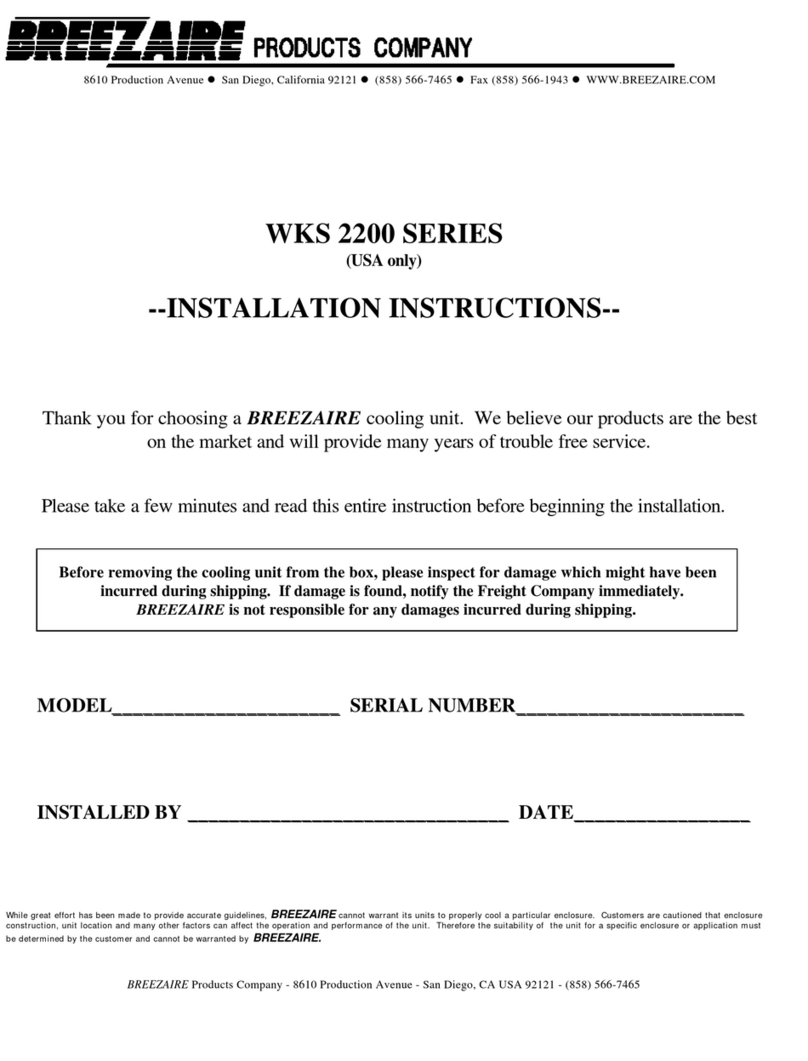 Breezaire WKS 2200 Series installation instructions
