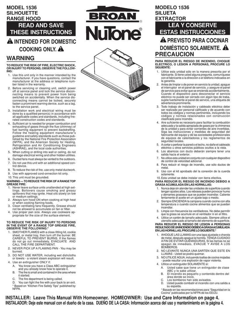 NuTone 1536 User manual