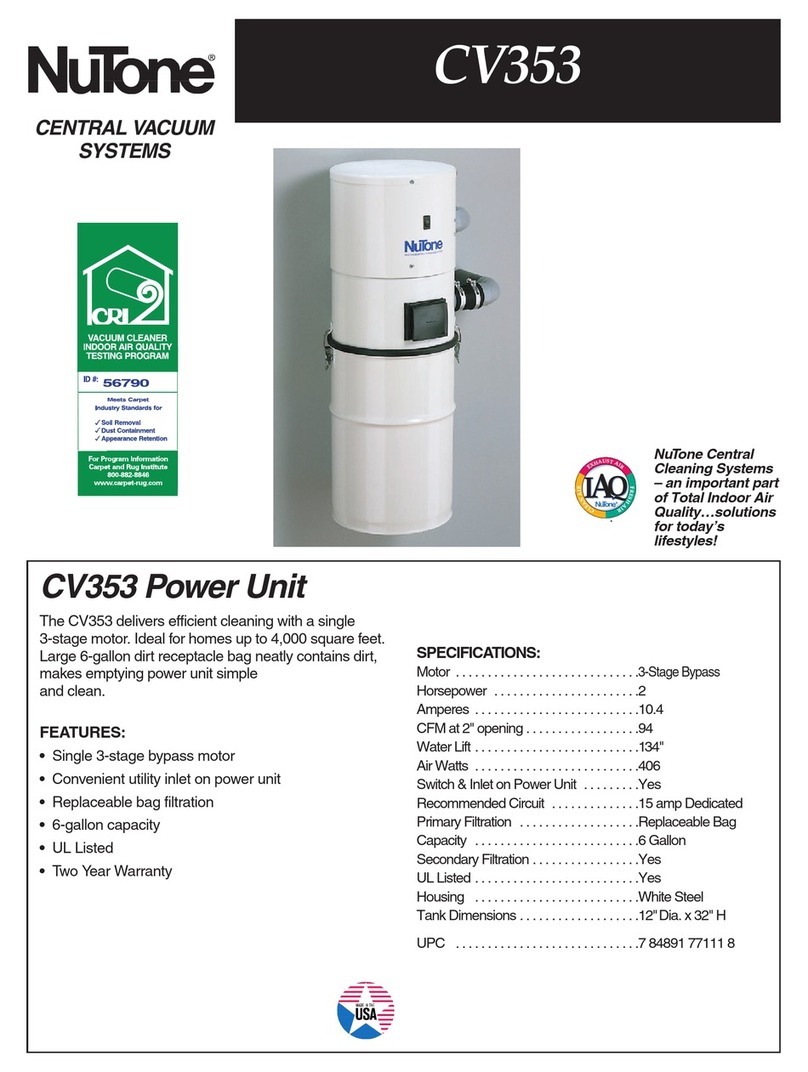 NuTone CV353 User manual NuTone CV353 User manual