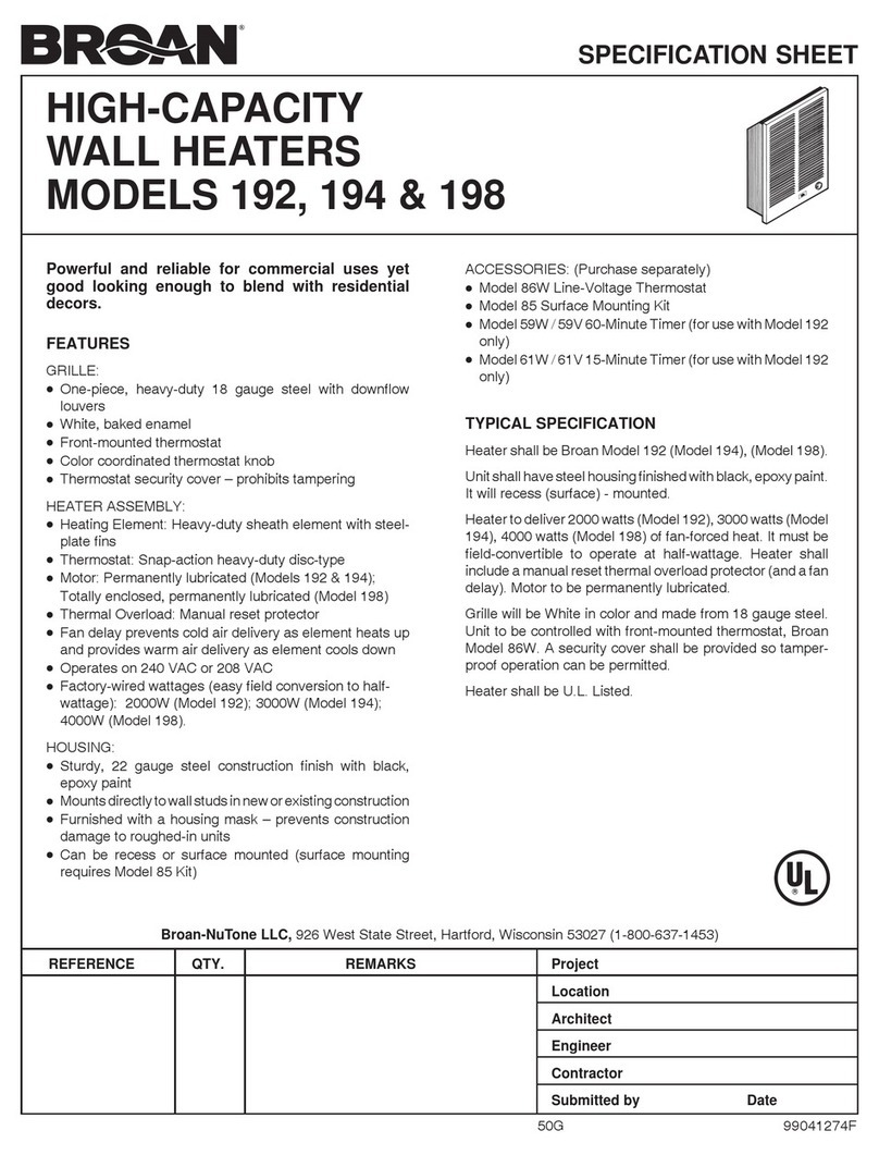 NuTone 192 User manual