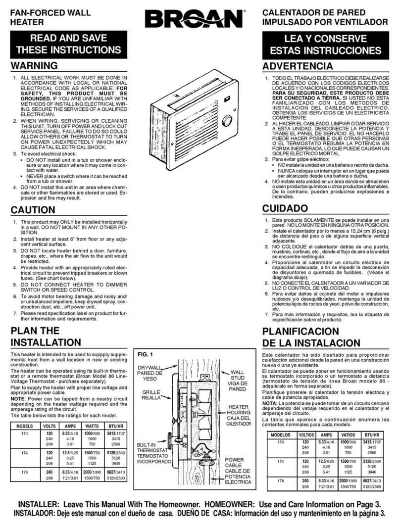 NuTone 170 User manual